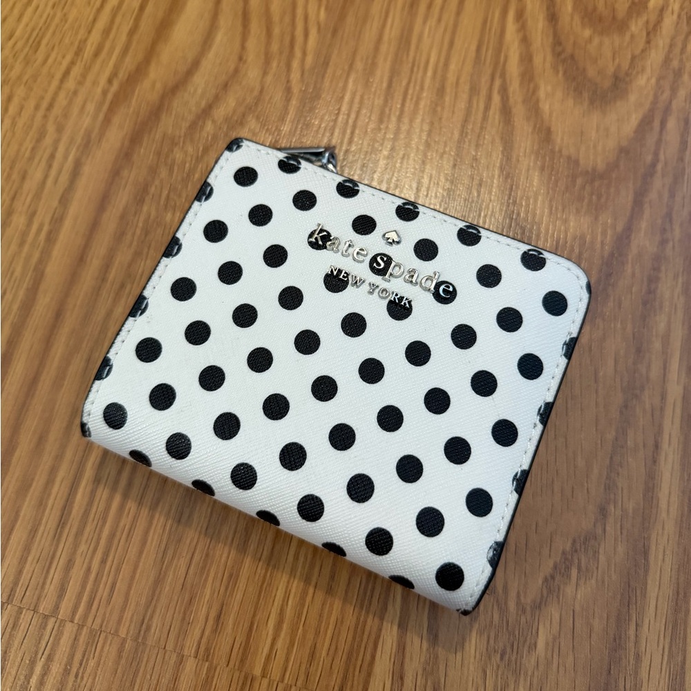 Kate Spade Black and White Polka Dot Wallet